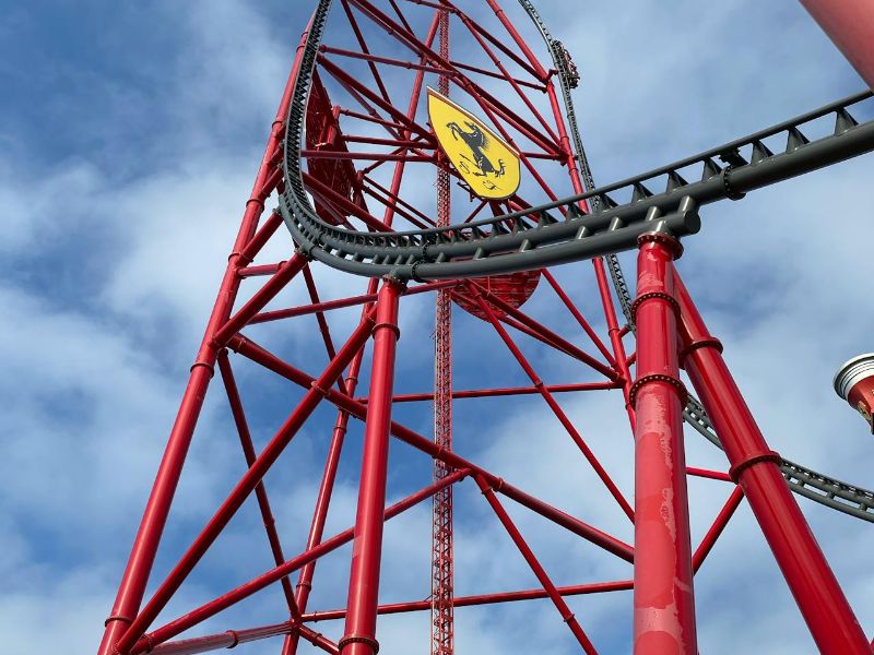 Red Force roller coaster in Ferrari Land